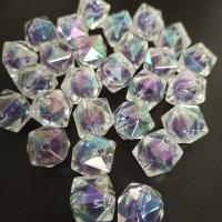 Plated Acrylic Beads, UV plating, DIY, more colors for choice, 16mm, Approx 100PCs/Bag, Sold By Bag
