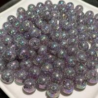 Belagte akryl perler, Runde, du kan DIY, flerfarvede, 14mm, Ca. 100pc'er/Bag, Solgt af Bag