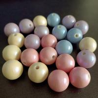 Acrylic Jewelry Beads, Round, DIY, more colors for choice, 16mm, Approx 206PCs/Bag, Sold By Bag