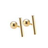 925 Sterling Silver Stud Earrings plated fashion jewelry & for woman nickel lead & cadmium free 4mm Sold By Pair