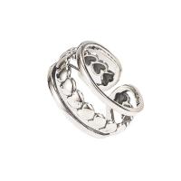 Solidny srebrny pierścień, 925 Srebro, biżuteria moda & dla obu płci, bez zawartości niklu, ołowiu i kadmu, rozmiar:7, sprzedane przez PC