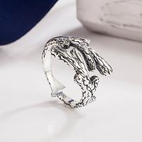Ezüst ékszer Finger Ring, 925 ezüst, Ág, divat ékszerek & egynemű, nikkel, ólom és kadmium mentes, Méret:7, Által értékesített PC