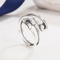 Ezüst ékszer Finger Ring, 925 ezüst, divat ékszerek & egynemű, nikkel, ólom és kadmium mentes, Által értékesített PC