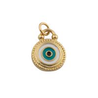 Evil Eye Pendants Brass fashion jewelry & for woman & enamel golden nickel lead & cadmium free Approx 1mm Sold By PC