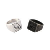 Stainless Steel Finger Ring 304 Stainless Steel Antique finish vintage & for man 14.4mm 4.2mm Sold By PC