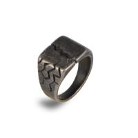 Stainless Steel Finger Ring 304 Stainless Steel Antique finish vintage & for man 14.5mm 4.3mm Sold By PC