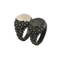 Stainless Steel Finger Ring 304 Stainless Steel Antique finish vintage & for man 17mm 4.6mm Sold By PC