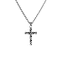 Ожерелье из нержавеющей стали , Нержавеющая сталь 304, Kресты, полированный, разные стили для выбора & Мужский, оригинальный цвет, 34.65x56.60mm, продается PC