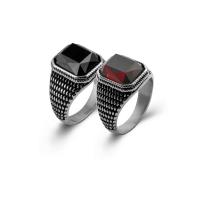 Stainless Steel Finger Ring 304 Stainless Steel with Cubic Zirconia polished & for man 15.6mm 3.6mm Sold By PC
