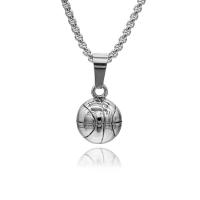 Stainless Steel Jewelry Necklace 304 Stainless Steel Basketball polished & for man original color 14.50mm Sold By PC