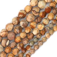 Natural Picture Jasper Beads DIY & faceted Sold Per Approx 36 cm Strand