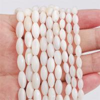 Prirodni Slatkovodni Shell perle, Drum, možete DIY & različite veličine za izbor, bijel, Rupa:Približno 1mm, Prodano Per Približno 38 cm Strand