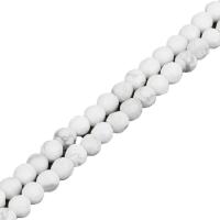 Türkis Perlen, Magnesit, rund, DIY & verschiedene Größen vorhanden, weiß, verkauft per ca. 38 cm Strang