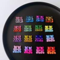Mobile Phone DIY Decoration, Resin, Bear, epoxy gel, cute, more colors for choice, 17x11mm, Approx 100PCs/Bag, Sold By Bag
