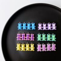 Resin Pendant, Bear, epoxy gel, cute & DIY, more colors for choice, 17x11mm, Approx 100PCs/Bag, Sold By Bag