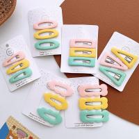 Hair Snap Clips Zinc Alloy handmade Girl & three pieces nickel lead & cadmium free Sold By Set