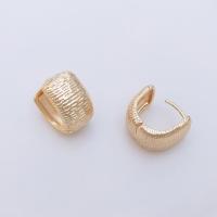 Brass Leverback Earring, Vacuum Plating, for woman, gold, Sold By Pair