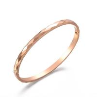 Titanium Steel Bracelet & Bangle, plated, different size for choice & for woman, rose gold color, Sold By PC