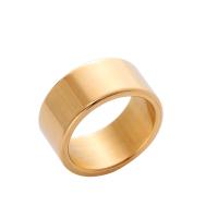 Stainless Steel Finger Ring, 304 Stainless Steel, 18K gold plated, Unisex & different size for choice, more colors for choice, Sold By PC