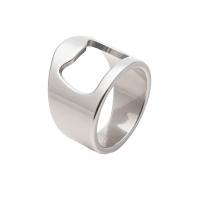 Rozsdamentes acél Finger Ring, 304 rozsdamentes acél, csiszolt, egynemű & különböző méretű a választás, az eredeti szín, Által értékesített PC
