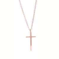 Stainless Steel Jewelry Necklace 304 Stainless Steel with 5CM extender chain Cross Vacuum Ion Plating for woman Length Approx 45 cm Sold By PC