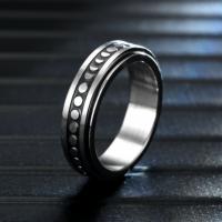 Пальцевидное Кольцо Титановой Стали, титан, ювелирные изделия моды & разный размер для выбора & Мужский, не содержит никель, свинец, продается PC