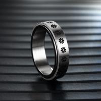 Titanium Steel Finger Ring, fashion jewelry & different size for choice, nickel, lead & cadmium free, Sold By PC