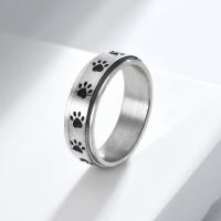Vinger Ring in edelstaal, 304 roestvrij staal, mode sieraden & verschillende grootte voor keus, meer kleuren voor de keuze, nikkel, lood en cadmium vrij, Verkocht door PC