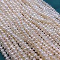 Naturel d'eau douce perles, perle d'eau douce cultivée, DIY, blanc, 4-5mm, Environ 90PC/brin, Vendu par brin