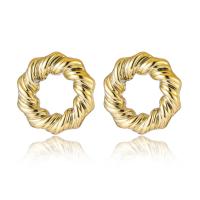 Zinc Alloy Stud Earring gold color plated fashion jewelry & for woman & hollow nickel lead & cadmium free Sold By Pair