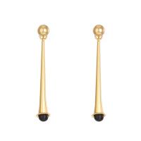 Tibetan Style Stud Earring, plated, fashion jewelry & for woman, more colors for choice, nickel, lead & cadmium free, 65x10mm, Sold By Pair