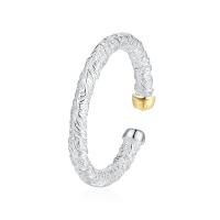 Ezüst ékszer Finger Ring, 925 ezüst, galvanizált, divat ékszerek & a nő, két különböző színű, 16mm, Által értékesített PC