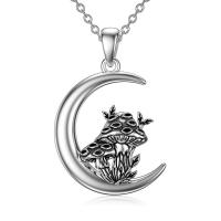 Tibetan Style Jewelry Necklace, with 5cm extender chain, Moon, antique silver color plated, vintage & fashion jewelry & for woman, nickel, lead & cadmium free, 17x21mm, Length:Approx 45 cm, Sold By PC