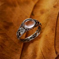 Zinc Alloy Finger Ring with Sea Opal antique silver color plated vintage & fashion jewelry & for woman clear nickel lead & cadmium free Sold By PC