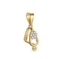 925 Sterling Silver Pendant plated DIY & with rhinestone nickel lead & cadmium free Sold By PC