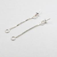 925 Sterling Silver Earring Drop Findings, DIY, nickel, lead & cadmium free, 20mm, Sold By Pair