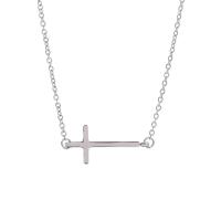 Stainless Steel Sweater Chain Necklace 304 Stainless Steel with 1.97inch extender chain Cross Vacuum Ion Plating fashion jewelry & for woman nickel lead & cadmium free Length Approx 17.71 Inch Sold By PC