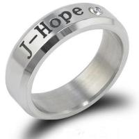 Titanium Steel Finger Ring fashion jewelry & for man & with rhinestone nickel lead & cadmium free Sold By PC