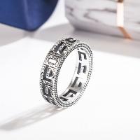 Anéis Couple dedo, 925 de prata esterlina, joias de moda & unissex & tamanho diferente para a escolha & vazio, níquel, chumbo e cádmio livre, 6mm, vendido por PC