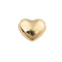 مجوهرات النحاس الخرز, قلب, مجوهرات الموضة & للمرأة, ذهبي, النيكل والرصاص والكادميوم الحرة, 13x15x8mm, حفرة:تقريبا 0.5mm, تباع بواسطة PC