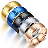 Rustfrit stål fingre Ringe, 316 Stainless Steel, mode smykker & Unisex & forskellig størrelse for valg, flere farver til valg, 8mm, Solgt af PC