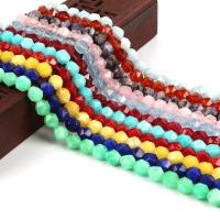 Gemstone Jewelry Beads, Dyed Marble, DIY & faceted, more colors for choice, 8mm, Hole:Approx 1.5mm, Approx 48PCs/Strand, Sold By Strand