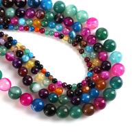 Agate Beads, Round, DIY & different size for choice, multi-colored, Sold Per Approx 38 cm Strand
