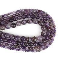 Natural Amethyst Beads Round DIY purple Sold Per Approx 38 cm Strand