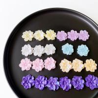 Mobile Phone DIY Decoration, Resin, Flower, epoxy gel, cute, more colors for choice, 25mm, Approx 100PCs/Bag, Sold By Bag