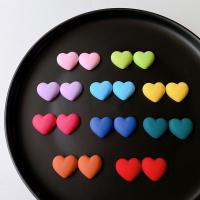 Mobile Phone DIY Decoration, Resin, Heart, epoxy gel, cute, more colors for choice, 20x21mm, Approx 100PCs/Bag, Sold By Bag