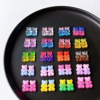 Mobile Phone DIY Decoration, Resin, Bear, epoxy gel, cute, more colors for choice, 17x11mm, Approx 100PCs/Bag, Sold By Bag