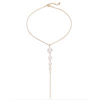 Zinc Alloy Jewelry Necklace with Plastic Pearl with 5cm extender chain fashion jewelry & for woman nickel lead & cadmium free Length Approx 39.8 cm Sold By PC