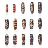 Ágata natural tibetano Dzi Beads, Ágata tibetana, estufagem de verniz, DIY & Varios pares a sua escolha, Buraco:Aprox 2.5mm, vendido por PC