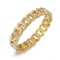 Zinc Alloy Bangle plated fashion jewelry & micro pave cubic zirconia & for woman Sold By PC